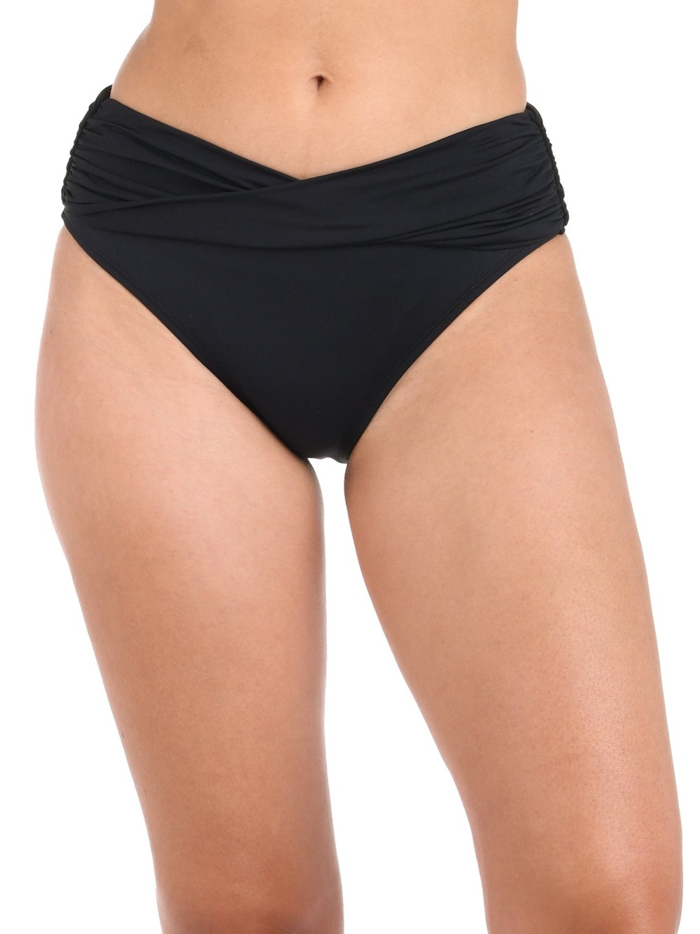 La Blanca Earth Goddess Mid-Waist Twist Front Swim Bikini Bottom Size 12